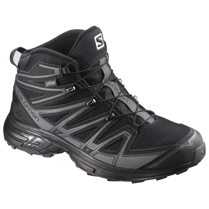 Chaussures De Randonnée Salomon Femme Noir - Salomon X-CHASE MID GTX® W - France (5174-AFPYH)